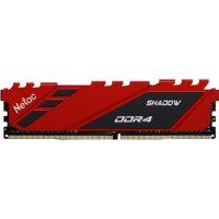 Память DIMM DDR4 16Gb PC21300 2666MHz CL19 Netac Shadow red с радиатором (NTSDD4P26SP-16R)