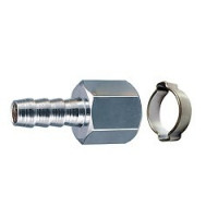 FUBAG Переходник 1/4"F на елочку 10мм с обжимным кольцом 10х15мм блистер  [180252 B]