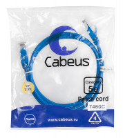 Cabeus PC-UTP-RJ45-Cat.5e-1m-BL-LSZH Патч-корд U/UTP, категория 5е, 2xRJ45/8p8c, неэкранированный, синий, LSZH, 1м