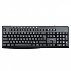 Клавиатура Gembird KB-8440M,{USB, черный, 113 клавиш, 9 кнопок управления мультимедиая, кабель 1,5м}					