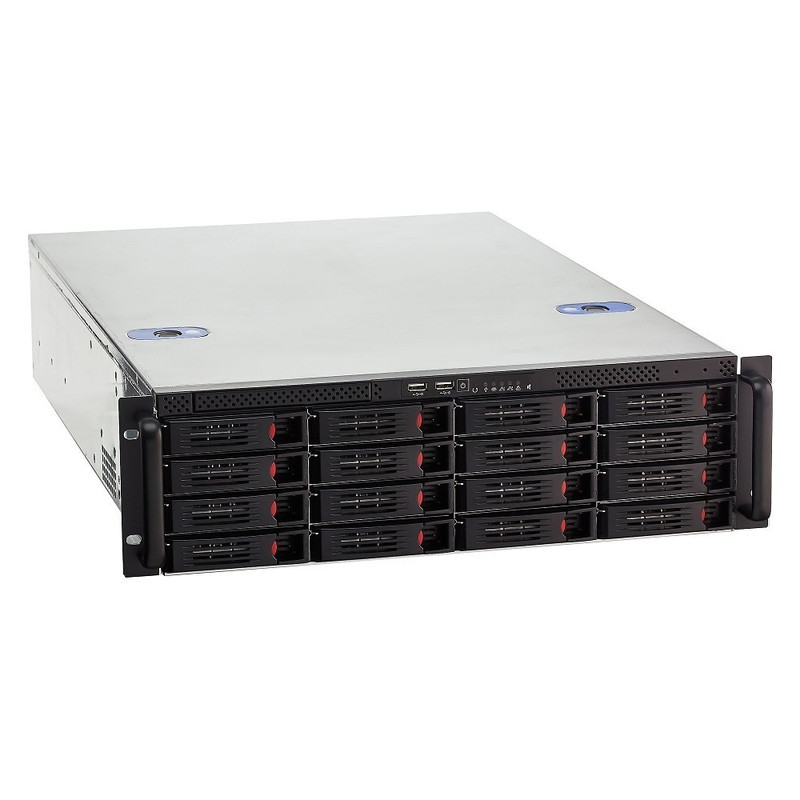 Exegate EX281302RUS Серверный корпус ExeGate Pro 3U660-HS16 <RM 19",  высота 3U, глубина 660, БП 1U-800ADS,16xHotSwap, USB>