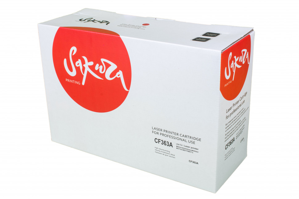 CF363A (HP 508A) Картридж Sakura для HP Color LJ Enterprise M553n/553X/553dn HP Color LaserJet Enterprise M552dn, пурпурный, 5000 к.