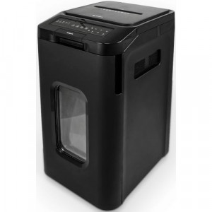 ГЕЛЕОС Уничтожитель документов АП55-5,     DIN P-5 (5 ур-нь секр.), фрагмент 1,9х12мм,   АВТОПОДАЧА 400 лист  (70г/м2), пл.карты/скрепки/скобы, 55 литров   