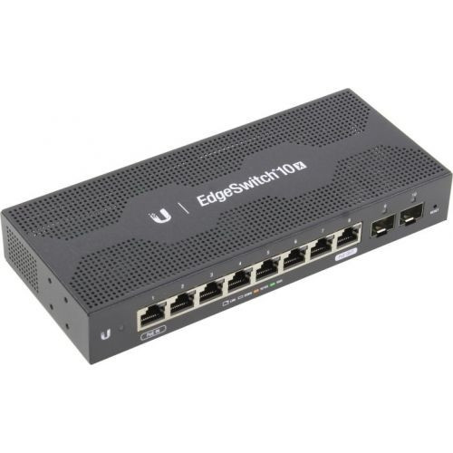 UBIQUITI ES-10X Ubiquiti EdgeSwitch 10X Коммутатор, 8х 1G RJ45, 2х SFP, раздача 15 Вт