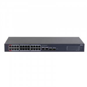 DAHUA DH-CS4228-24GT-375 24-портовый гигабитный PoE коммутатор с функцией облачного управления, 24xRJ45 1Gb PoE, 2xRJ45 1Gb uplink, 2xSFP 1Gb; суммарно 375Вт
