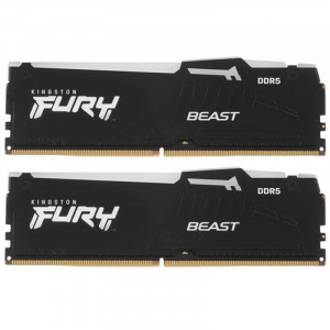 Память оперативная/ Kingston 16GB 6000MT/s DDR5 CL30 DIMM (Kit of 2) FURY Beast RGB EXPO Память оперативная/ Kingston 16GB 6000MT/s DDR5 CL30 DIMM (Kit of 2) FURY Beast RGB EXPO