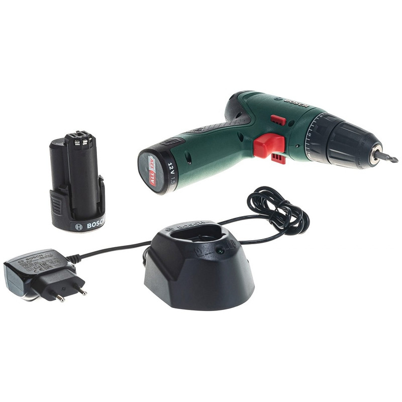 Дрель-шуруповерт Bosch EasyDrill 1200 аккум. патрон:быстрозажимной (кейс в комплекте) (06039D3007)