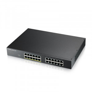 Коммутатор/ Zyxel NebulaFlex GS1915-24EP Hybrid Smart L2 PoE+ Switch, 19" rack, 24xGE (12xPoE+), 130W PoE budget, standalone/cloud management