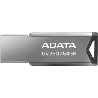 Флеш Диск A-Data 64Gb UV250 AUV250-64G-RBK USB2.0 серебристый