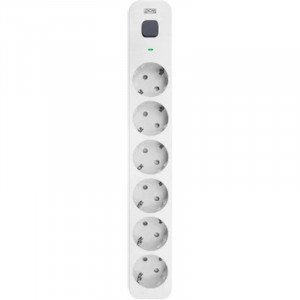 PowerCom Сетевой фильтр Powercom SP-06W 3,0 м 3.0м (6 розеток) белый/серый (коробка) (1928699)