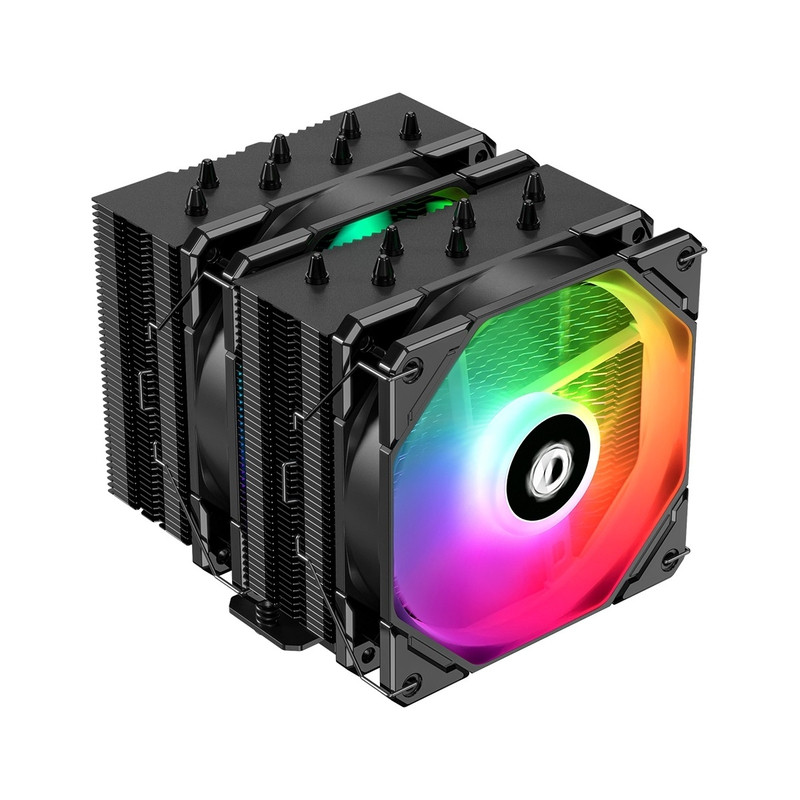 Cooler ID-Cooling SE-207-XT ARGB LGA20XX/1700/1200/115X/AM4 TDP 280W, PWM, черный, 7 тепл.трубок + медная база, 2 x FAN 120mm,  Addressable RGB LED) RET