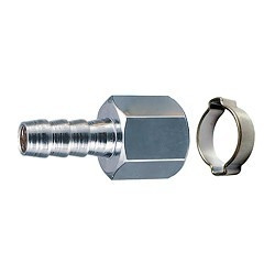 FUBAG Переходник 1/4"F на елочку 6мм с обжимным кольцом 6х11мм блистер  [180250 B]