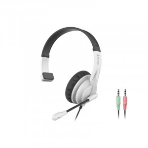 A4Tech HS-11 черный/белый 2м накладные оголовье (HS-11/3.5MM PLUG/BLACK+WHITE)