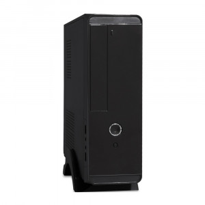 Exegate EX268695RUS Корпус MiniITX Exegate MI-208 Black, miniITX/mATX, <M400, 80mm>, 2*USB, Audio