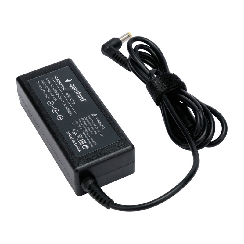 Gembird Блок питания для ноутбуков Asus, Toshiba 19В/3,42А, 65Вт, 1 штекер 5,5х2,5мм (NPA-AC19) Gembird Блок питания для ноутбуков Asus, Toshiba 19В/3,42А, 65Вт, 1 штекер 5,5х2,5мм (NPA-AC19)