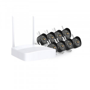 TENDA K8W-3TC Комплект видеонаблюдения ( 8-канальный Wi-Fi видеорегистратор 2K + 8 Уличных цилиндрических Wi-Fi видеокамер, 4 mm, IP66)