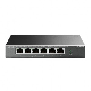 TP-Link TL-SF1006P 6-портовый 10/100 Мбит/с настольный коммутатор с 4 портами PoE+ SMB