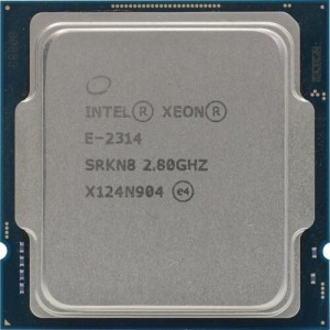 Процессор/ CPU LGA1200 Intel Xeon E-2314 (Rocket Lake, 4C/4T, 2.8/4.5GHz, 8MB, 65W) OEM (clean pulled)
