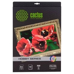 Cactus CS-CA326010 Холст для струйной печати, A3, 300г/м2, 10 листов