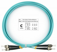 Cabeus FOP-50-ST-ST-3m Шнур оптический duplex ST-ST 50/125 mm OM3 3м LSZH Cabeus FOP-50-ST-ST-3m Шнур оптический duplex ST-ST 50/125 mm OM3 3м LSZH