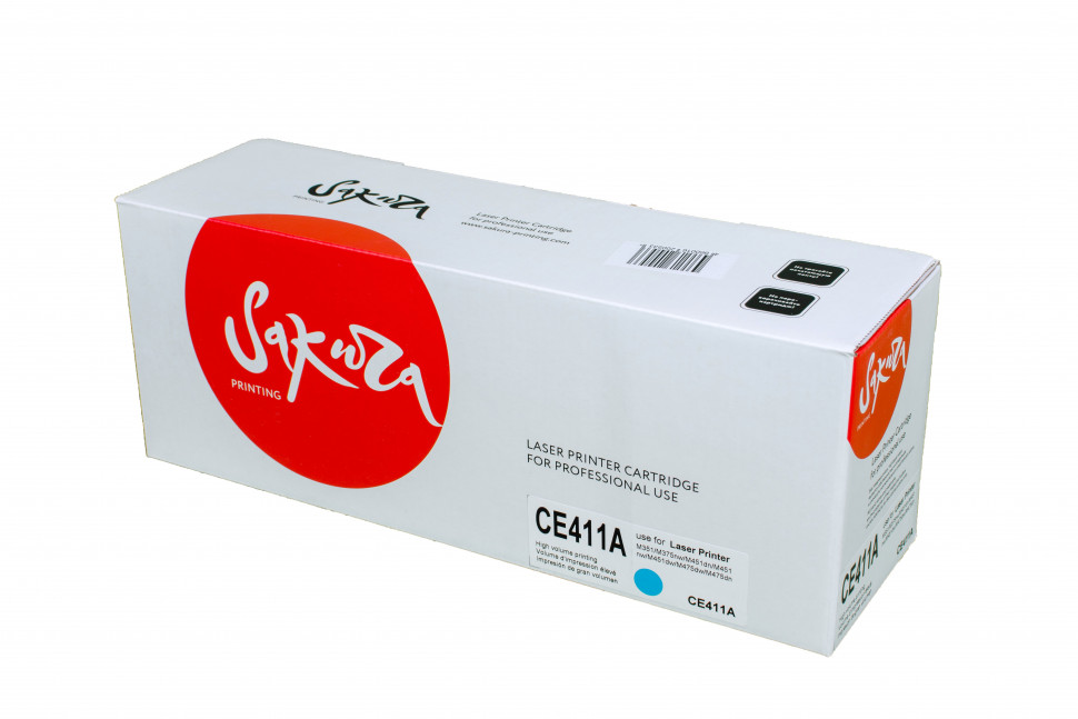 CE411A (HP 305A) Картридж Sakura для HP Color LJ Pro 400 Color M451DN/M451DW/451NW/MFP M475DW/M475DN, Laserjet 300 color MFP M375NW, синий, 2600 к.