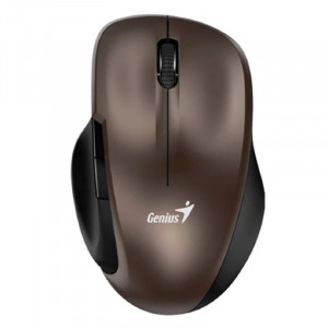 Мышь беспроводная Genius Ergo 8200S Chocolate. Полноразмерная, эргономичная, бесшумная, 5 кнопок. DPI 1200. Сенсор Blue Eye. Частота 2.4 GHz. Цвет - коричневый