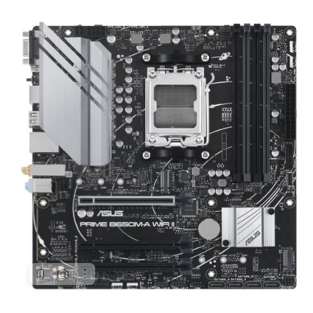 Asus PRIME B650M-A WIFI II RTL {AM5, AMD B650, 4*DDR5, 4*SATA 6G RAID, 2*M.2, 3*PCIE, 2.5Glan, WiFi, BT, VGA, HDMI, DP, 4*USB 3.2, 4*USB 2.0}