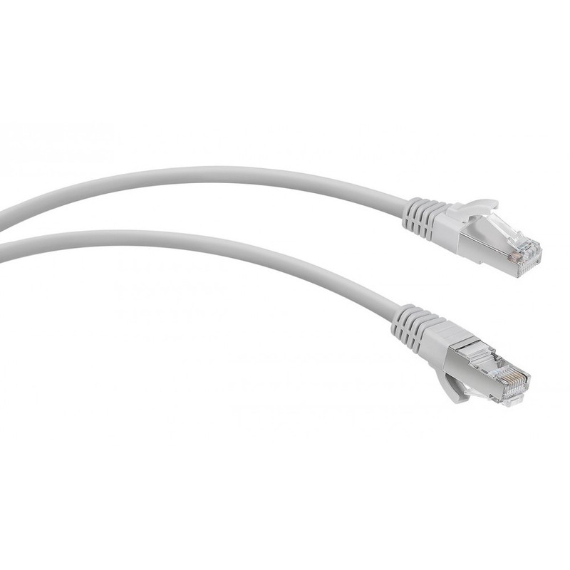 WRline Патч-корд F/UTP, категория 5е, 2xRJ45, экранированный, серый, LSZH, 1м