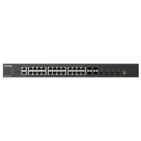 D-Link DXS-3410-32SY/A1A Управляемый L3 стекируемый коммутатор с 28 портами 10GBase-X SFP+ и 4 портами 25GBase-X SFP28