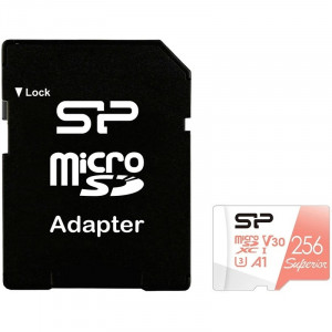 Micro SecureDigital 256GB Silicon Power Superior A1 microSDXC Class 10 UHS-I U3 100/80 Mb/s (SD адаптер)