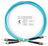 Cabeus FOP-50-ST-ST-2m Шнур оптический duplex ST-ST 50/125 mm OM3 2м LSZH Cabeus FOP-50-ST-ST-2m Шнур оптический duplex ST-ST 50/125 mm OM3 2м LSZH