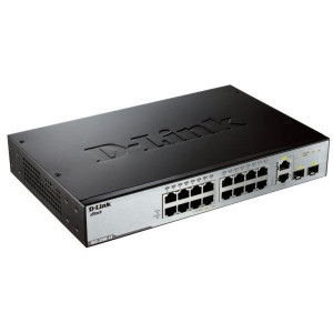 D-Link DES-3200-18_RFB/A1 Восстановленный в производственных условиях управляемый коммутатор 2 уровня с 16 портами 10/100Base-TX и 2 комбо-портами 100/1000Base-T/SFP. 