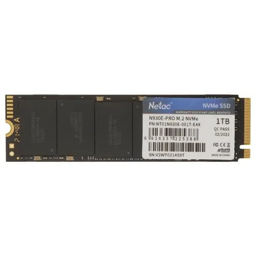 Твердотельный накопитель Netac N930E Pro PCIe 3 x4 M.2 2280 NVMe 3D NAND SSD 1TB, R/W up to 2130/1720MB/s