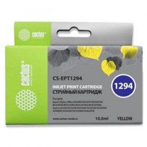 Cactus EPT1294 Картриджи  для  Epson Stylus Office B42/BX305/BX305F/BX320/BX525/BX625/SX420/SX425/SX525/SX622, желтый