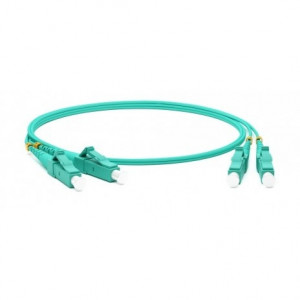 Hyperline FC-D2-503-LC/­PR-LC/­PR-H-20M-LSZH-AQ Патч-корд волоконно-оптический (шнур) MM 50/­125(OM3), LC-LC, duplex, 10G/­40G, LSZH, 20 м