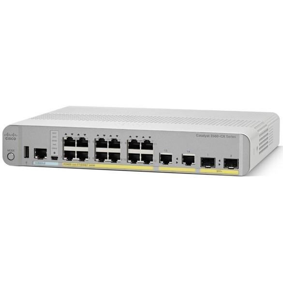 WS-C3560CX-12PD-S Cisco Catalyst 3560-CX 12 Port PoE, 10G Uplinks IP Base