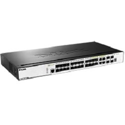 D-Link DGS-3000-28SC/DC Управляемый стекируемый коммутатор 2 уровня с 20 портами 100/1000Base-X SFP, 4 комбо-портами 100/1000Base-T/SFP, 4 портами 10GBase-X SFP+ и блоком питания постоянного тока DC 