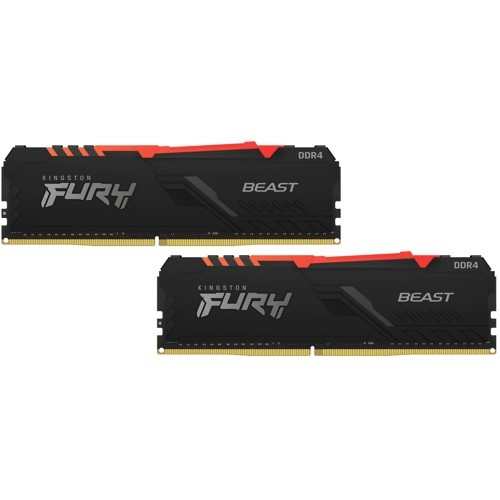 Память DDR4 2x16GB 2666MHz Kingston KF426C16BB12AK2/32 Fury Beast RGB RTL Gaming PC4-21300 CL16 DIMM 288-pin 1.2В dual rank с радиатором Ret Память DDR4 2x16GB 2666MHz Kingston KF426C16BB12AK2/32 Fury Beast RGB RTL Gaming PC4-21300 CL16 DIMM 288-pin 1.2В dual rank с радиатором Ret