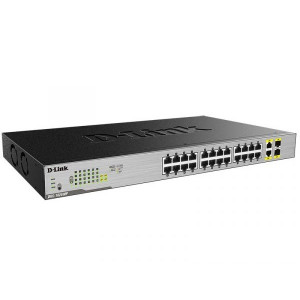 D-Link DGS-1026MP/B1A Неуправляемый коммутатор с 24 портами 10/100/1000Base-T, 2 комбо-портами 100/1000Base-T/SFP и функцией энергосбережения (24 порта PoE 802.3af/at (30 Вт), PoE-бюджет 370 Вт) D-Link DGS-1026MP/B1A Неуправляемый коммутатор с 24 портами 10/100/1000Base-T, 2 комбо-портами 100/1000Base-T/SFP и функцией энергосбережения (24 порта PoE 802.3af/at (30 Вт), PoE-бюджет 370 Вт)