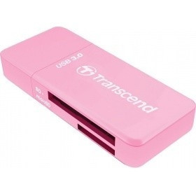 Устройство чтения/записи флеш карт Transcend RDF5, SD/microSD, USB 3.0, Розовый
