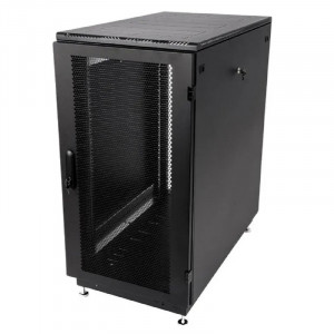 ЦМО Шкаф серверный напольный 24U (600 x 1000) дверь перфорированная 2 шт., чёрный, ШТК-М-24.6.10-44АА-9005