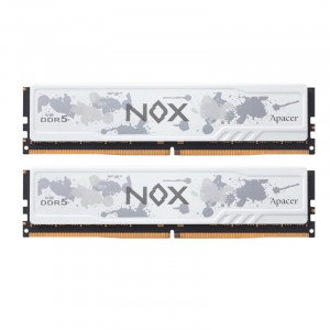 Оперативная память Apacer  DDR5  32GB  6000MHz DIMM NOX RGB White Gaming Memory CL38 1.35V Kit (2x16GB) (Retail) 2048*8  Heat Sink (Retail) 3 years (AH5U32G60C622MWAA-2)