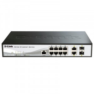 D-Link DGS-1210-10/ME/B2A Коммутатор 2 уровня с 8 портами 10/100/1000Base-T и 2 портами 1000Base-X SFP