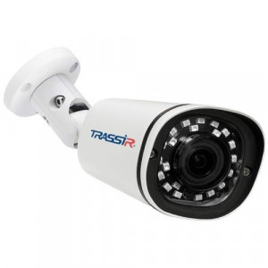 TRASSIR TR-D2121IR3 v6 2.8 Уличная 2Мп IP-камера с ИК-подсветкой. Матрица 1/2.7" CMOS, разрешение 2Мп FullHD (1920?1080) @25fps, чувствительность: 0.005Лк (F1.8), режим "день/ночь" (механический ИК-фи