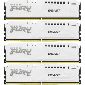 Память оперативная/ Kingston 64GB 6000MT/s DDR5 CL40 DIMM (Kit of 4) FURY Beast White XMP