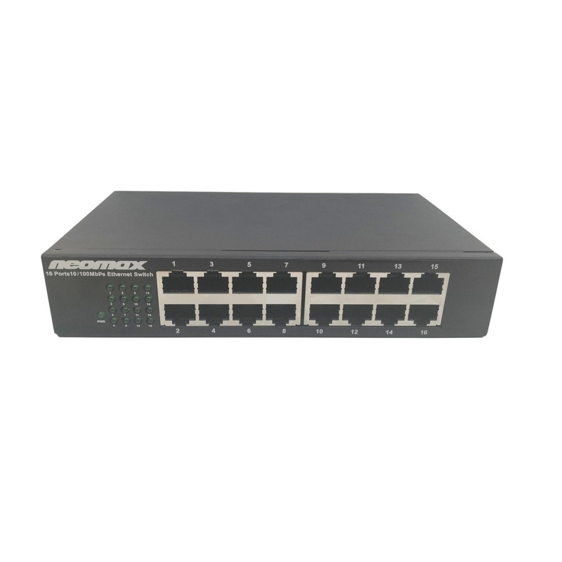 NEOMAX неуправляемый коммутатор NMS-116P-100-S, 16 портов 100 Mbps, металл desktop