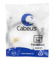 Cabeus PC-UTP-RJ45-Cat.5e-1m-LSZH Патч-корд U/UTP, категория 5е, 2xRJ45/8p8c, неэкранированный, серый, LSZH, 1м Cabeus PC-UTP-RJ45-Cat.5e-1m-LSZH Патч-корд U/UTP, категория 5е, 2xRJ45/8p8c, неэкранированный, серый, LSZH, 1м
