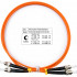 Cabeus FOP-62-ST-ST-1m Шнур оптический duplex ST-ST 62,5/125 mm 1м LSZH