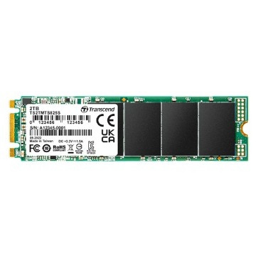 Transcend SSD 825S, 2TB, M.2(22x80mm), SATA3, 3D TLC, R/W 560/500MB/s, IOPs 55 000/80 000, TBW 720, DWPD 0.3 (3 года)