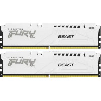 Память оперативная/ Kingston 32GB 5200MT/s DDR5 CL40 DIMM (Kit of 2) FURY Beast White XMP Память оперативная/ Kingston 32GB 5200MT/s DDR5 CL40 DIMM (Kit of 2) FURY Beast White XMP